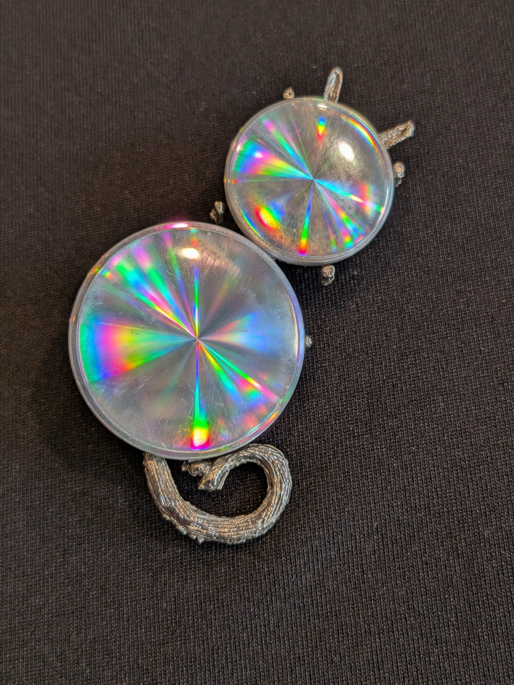 Vintage 1960 Jewelarama Holographic Cat Brooch